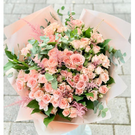 Buchet 21 miniroze roz BR162